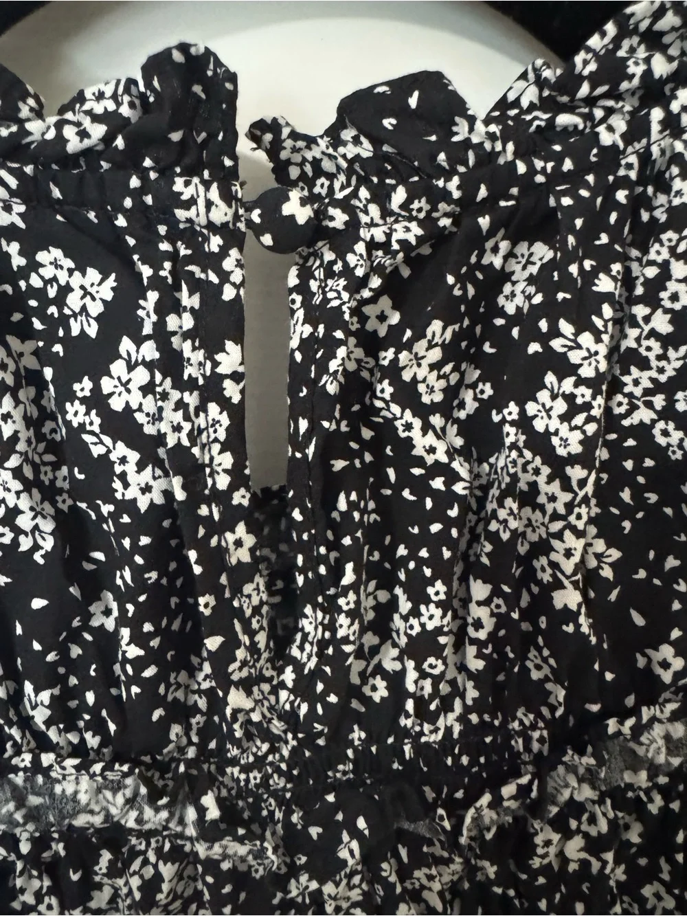Madewell Black and White Floral Print Dress sz 4